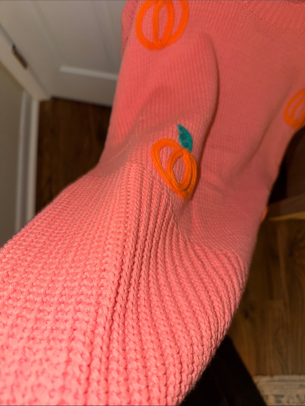 Zenana Pumpkin Embroidered Crewneck Sweater - Picture 4 of 4